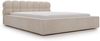 GRAINGOLD Plaza Polsterbett 180x200, Doppelbett mit Bettkasten, gepolstertes Kopfteil, Velour-Stoff, Beige Bild 2