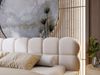 GRAINGOLD Plaza Polsterbett 180x200, Doppelbett mit Bettkasten, gepolstertes Kopfteil, Velour-Stoff, Beige Bild 5
