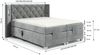 Boxspringbett Elektrisch Bett STEVE 200x200cm in Stoff Fresh Blau Bild 5