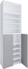 VCM Schuhschrank Lona 919236 Weiß / Grau H. 220 x B. 70 x T. 40cm Bild 2