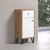 Badezimmer Kommode Touch in weiß matt Lack und Eiche 36 x 79 cm Bild 4