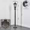hofstein Pollerleuchte Wegeleuchte m. Bewegungsmelder aus Metall/Glas in Schwarz-Silberfarben, ohne Leuchtmittel, Außenleuchte, Gartenlampe, IP44, 1x E27, ohne Leuchtmittel Bild 4