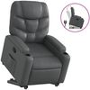 vidaXL Relaxsessel mit Aufstehhilfe Grau Kunstleder 3204661 Bild 2