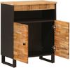 vidaXL Seitenschrank mit Tür Braun 60 x 33 x 75 cm Massivholz Mango 4018321 Bild 2