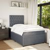 vidaXL Boxspringbett mit Matratze Dunkelgrau 120x190 cm Samt 3292293 Bild 3