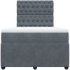 vidaXL Boxspringbett mit Matratze Dunkelgrau 120x190 cm Samt 3292293 Bild 4
