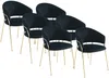 Vente-unique - MADOLIA Stuhl SamtStoff Schwarz - B 55 cm x H 81 cm x L 55 cm Bild 2