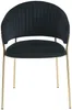 Vente-unique - MADOLIA Stuhl SamtStoff Schwarz - B 55 cm x H 81 cm x L 55 cm Bild 3