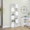 vidaXL Bücherregal Raumteiler Weiß 60x24x186 cm 809098 Bild 3