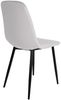 4er Set Esszimmerstühle Napier Samt creme Bild 5
