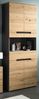 Badezimmer Hochschrank Cooper in Eiche und grau 76 x 193 cm Bild 5