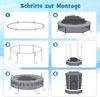 Ø165cm Gartentrampolin mit Sicherheitsnetz Trampolin bis 135KG belastbar für Kinder ab 3 Jahre Rosa Bild 4