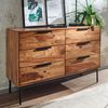 Kadima Design Kommode Sheesham und Metall, 6 Schubladen, Industriedesign. 117x42x80 cm Bild 2