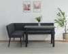 OTTO home Essbank Ianna, schwarze Metallbeine, pflegeleichtem Webstoff Bezug, Breite 193 cm Bild 2