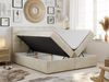 Boxspringbett, Schlafzimmerbett, Bettkasten - FAST - 160x200cm - Beige Velours - H3 Bild 2