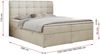Boxspringbett, Schlafzimmerbett, Bettkasten - FAST - 160x200cm - Beige Velours - H3 Bild 5
