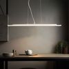 LED Pendelleuchte, silber, Glas satiniert, warmweiß, H 120cm Bild 2