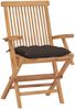 vidaXL Gartenstühle mit Taupe Kissen 4 Stk. Massivholz Teak 3065640 Bild 2