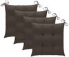 vidaXL Gartenstühle mit Taupe Kissen 4 Stk. Massivholz Teak 3065640 Bild 3