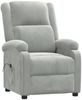 vidaXL Relaxsessel Elektrisch Hellgrau Samt [3098393] Bild 3