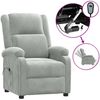 vidaXL Relaxsessel Elektrisch Hellgrau Samt [3098393] Bild 2