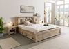 Bett mit Schublade Mango 200x200 beige lackiert RAILWAY #373 Bild 3