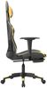 Gaming-Stuhl mit Massage & Fußstütze Schwarz Golden Kunstleder, Drehbar [345459] Bild 5