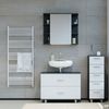 Badmöbel-Set Ilias Weiß/Anthrazit 3 Teile, mit Unterschrank 80 cm Vicco Bild 4