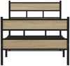 vidaXL Metallbett ohne Matratze Sonoma-Eiche 90x200 cm 4017113 Bild 4