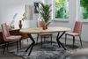 Esstisch Ausziehbar Rund Holz Dekor - Loft Style Tisch mit Metallbeinen - 100 bis 180 cm - Industrieller Quadratischer Tisch für Wohnzimmer - Spacesaver - Eiche Craft - 100 cm Bild 3