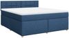 vidaXL Boxspringbett mit Matratze Blau 180x200 cm Stoff 3289065 Bild 3