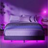 oyajia Bettgestell Doppelbett 140x200 cm mit Lattenrost, Schwebebett Gestell mit LED Licht, Modernes Metallbett, Ganzmetall-Stützsystem, einfache Montage, Schwarz Bild 2