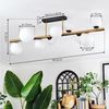 hofstein Deckenleuchte Deckenlampe aus Metall/Milchglas in Schwarz/Goldfarben/Weiß, Deckenleuchte im Retro/Vintage-Design (Schirme Ø 10, 12, 15 cm), 10xG9 Bild 4