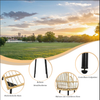 LVHOM 5-teiliges Gartenmöbel Set, Balkonmöbel Set Rattan mit Kissen, Balkonset Polyrattan für 4 Personen, Sitzgruppe Terrassenmöbel Loungemöbel, Beige Bild 5