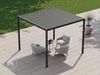 PRIMEYARD Pergola 3x3,5 m Pfosten und Lamellendach aus Stahl - anthrazitfarbene Terrassenüberdachung Bild 3