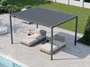 PRIMEYARD Pergola 3x3,5 m Pfosten und Lamellendach aus Stahl - anthrazitfarbene Terrassenüberdachung Bild 2
