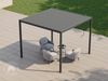 PRIMEYARD Pergola 3x3,5 m Pfosten und Lamellendach aus Stahl - anthrazitfarbene Terrassenüberdachung Bild 4