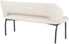 Bank Bloom 150 cm aus Stoff, modern gepolstert, natur, Metallgestell, für 2–3 Personen Bild 2