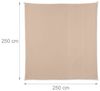 Relaxdays Quadratisches Sonnensegel in Beige Bild 5