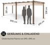 Blumfeldt Pavillon 3x6m, Rostfreier Metall-Pavillon mit Einziehbarem Dach, Pavillon Wasserdicht, Stabil & Winterfest, Langlebige Pergola Freistehend, Gartenpavillon mit UV-Schutz & Aluminium-Rahmen Bild 4