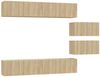 6-tlg. TV-Schrank-Set Sonoma-Eiche Holzwerkstoff [3114600] Bild 2