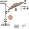 Doppler Alu Wood Pendel Side 220 x 300 cm Pendelschirm Ampelschirm 3 Farben 451268 846 Greige Bild 4