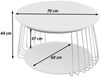 Mendler 'MCA' Couchtisch, Beistelltisch, rund, Metall/MDF weiß, Ø 70 cm Bild 3