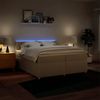 vidaXL Boxspringbett mit Matratze Creme 200x200 cm Stoff 3289099 Bild 5