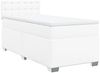vidaXL Boxspringbett mit Matratze Weiß 90x200 cm Kunstleder 3288405 Bild 3
