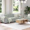 vidaXL 2-teiliges Sofa-Set mit Kissen, hellgrauer Samt 3324721 Bild 3