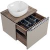 Badmöbel Set 6-tlg Badezimmerset AKAN Taupe Spiegelschrank 60cm inkl. Waschtisch Bild 2
