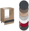 Herdumbauschrank R-Line Schwarz Beton 60 cm ohne Arbeitsplatte Vicco Bild 3