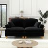 Sofa aus Chenille mit abnehmbarem Rüschenrock, schwarz Bild 2
