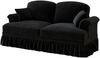 Sofa aus Chenille mit abnehmbarem Rüschenrock, schwarz Bild 5